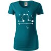 Súhvezdie - Libra - Váhy - Dámske tričko z organickej bavlny Origin (GOTS) - 2XL ( Petrolejová )