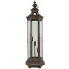 Clayre & Eef Bronzová antik stolná lampa v tvare lucerny - 29*25*79 cm / 3*E14 - Clayre & Eef