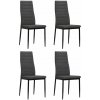 Jídelní židle 4 ks tmavě šedé textil Šedá 246180