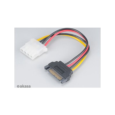 AKASA kabel SATA redukce napájení na 4pin Molex, 15cm