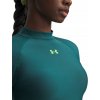 Dámske tréningové tričko s dlhým rukávom Under Armour HeatGear Crop Mock LS Zelené S