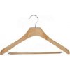 Drevený vešiak/drevené ramienko Deluxe 70P, prírodná farba, šírka 45 cm, s priečkou, 1 ks