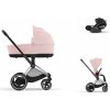 Cybex Platinum CYBEX e-Priam Travel Set + Cloud T i-Size peach pink 2032 chrome with black details