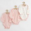Dojčenské celorozopínacie body New Baby Classic II Holka 3ks ružová, 68 (4-6m)