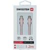 Swissten 71527205 USB-C / USB-C, 1,2m, ROSE/zlatý