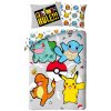 Detská posteľná bielizeň Pokémon 140 x 200 Halantex mikrovlákno Pikachu Bulbasaur