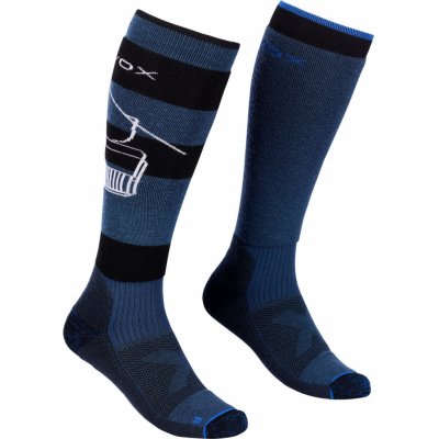 Ortovox ponožky Free Ride Long Socks Petrol Blue