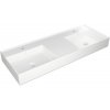 Dvojité umývadlo Jungborn QUATTRO 121 x 46 cm lesklá biela TW17011