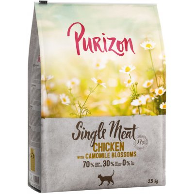 Purizon Single Meat kuracie s kvetmi harmančeka 3 x 2,5 kg