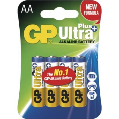 GP alkalická batéria 1,5V AA (LR6) Ultra Plus 4ks blister (1017214000)