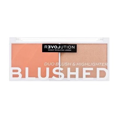Revolution Relove Colour Play Blushed Duo Blush & Highlighter paletka s rozjasňovačem a tvářenkou 5.8 g odstín Queen