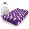 DRYBED Premium Vet Bed Bodky fialový + biely 100 x 75 cm