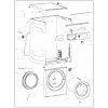 Dveře předem plněné pračky Whirlpool C00666034