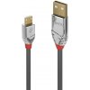 Kábel USB 2.0 A-MICRO-B M/M 3m, High Speed, sivý, Cromo Line, pozl. kon