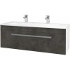 Dreja Umývadlová skrinka ASTON SZZ 120 - N01 Biela lesk / Úchytka T01 / D16 Tmavý betón