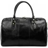 Florence GF243-3 čierna stredná kožená cestovná taška 45cm/30l