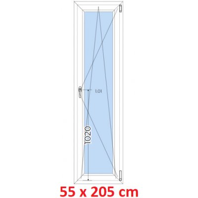 Soft Plastové okno 55x205 cm, otváravé a sklopné