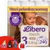 Plienky Libero Touch 5-8kg Midi 3 (240ks) + darček 3 ks. Libero