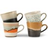HKLIVING Set 4ks retro hrnek na Cappuccino 70s Verve - 12*Ø 9,5*8,5 / 300 ml - HKLIVING