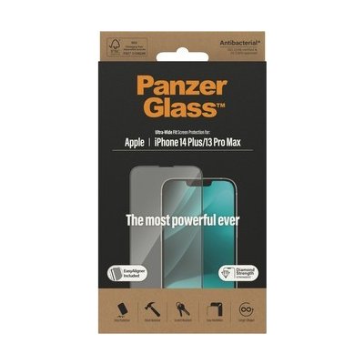 PanzerGlass Ultra-Wide Fit iPhone 14 Plus / 13 Pro Max 6,7" Screen Protection Antibacterial Easy Aligner Included 2785