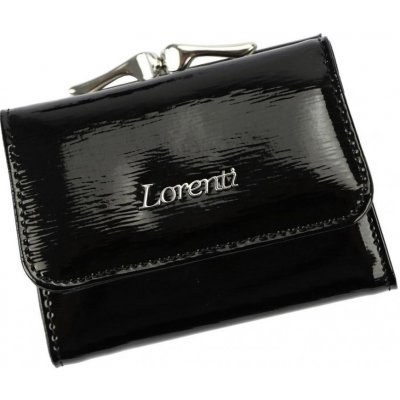 Barebag Kožená čierna malá dámska peňaženka RFID v krabičke Lorenti