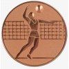 Volejbal Muži : Emblém - Nálepka na trofej Ø 50 mm bronzová