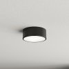 TEMAR LIGHTING Stropné svietidlo Cleo 200, čierne, senzor, IP54, Ø 20 cm, kov - CLEO 200 IP54 BLACK WITH MOTION SENSOR