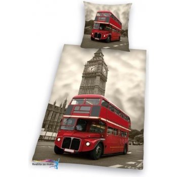 Herding obliečky bavlna London Bus 140x200 70x90