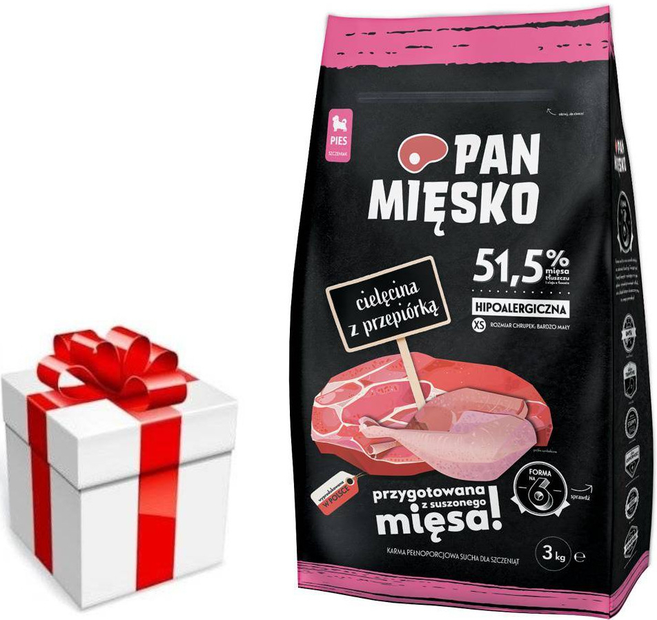 PAN MIĘSKO Teľacie mäso s prepelicou XS 9 kg