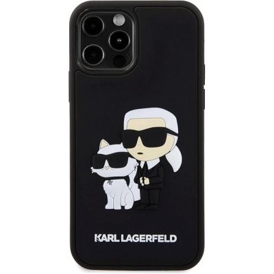 Karl Lagerfeld 3D Rubber Karl and Choupette iPhone 12/12 Pro čierne