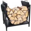 HomeLife Stojan na krbové drevo s nosičom Loki 43 x 45,7 x 30 cm