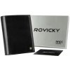 Rovicky Klasická pánska peňaženka z prírodnej kože s RFID | čierna [DH] N62-RVT BLACK - UNI [DH] N62-RVT BLACK