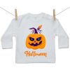 Boodyy Tričko s dlhým rukávom Halloween tekvica 68 (3-6 mesiacov)