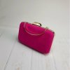 Cyklámenová zamatová kabelka