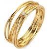 Hot Diamonds Pozlátený prsteň s prírodným diamantom String DR326 54 mm