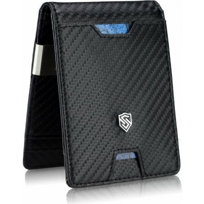 STEVENS Pánska peňaženka s klipom - VADA Z VÝROBY - Kožená slim RFID Carbon na karty