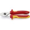 Knipex 95 16 165 T káblové nožnice Vhodné pre (odizolační technika) hliníkový a medený kábel, jedno- a viacžilový 15 mm 50 mm²; 95 16 165 T