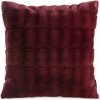 Eurofirany Obliečka na vankúš RABID z jemnej a mäkkej kožušiny s jemnými prúžkami bordová Polyester 45x45 cm