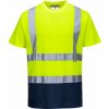 PORTWEST HI-VIS S378 / Reflexné funkčné tričko - HV žltá/námorná modrá XXXL