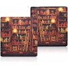 Armori Trimer T153, púzdro pre Amazon Kindle Oasis 2/3 - magnetické zatváranie, AutoSleep, motív Library (Obal na čítačku Amazon Kindle Oasis 2/3 - ARMORI TRIMER T153, motív Library, magnet, AutoSleep