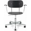 Audo Copenhagen Kancelárska stolička Co Task Chair s podrúčkami, polished aluminium/black oak