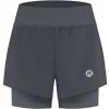 Dámske bežecké šortky 2v1 Rogelli Essential, šedé M