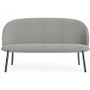 Normann Copenhagen Pohovka Ace Black Metallic, 2-miestna – sivá/čierna oceľ
