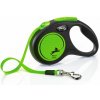 flexi New Neon pásik, veľkosť S 5m/15 kg, zelená