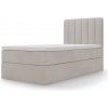 Čalúnená boxspingová jednolôžková posteľ Lamella mini 80x200 - béžová