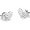Dámske náušnice Guess JUBE02174JWRHTU dvojité srdiečka