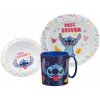 Sada plastového riadu s hrnčekom Stitch