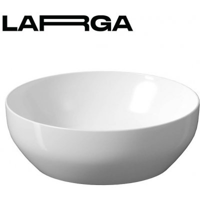 Cersanit Larga, okrúhle umývadlo na dosku 40x40 cm, biela lesklá, K677-001