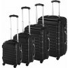 Škrupinové cestovné kufre súprava 4 ks čierne 402024