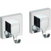 WENKO Háčik 2 ks BEZ VŔTANIA VacuumLoc QUADRO chróm 7x6x5 cm